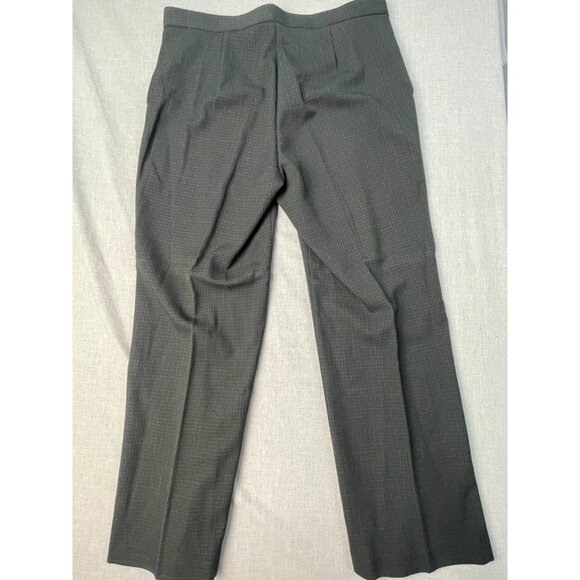 Sag Harbor Women's Stretch Petite 14P Dark Grey Plaid Casual Formal Dress Pants - Picture 9 of 10